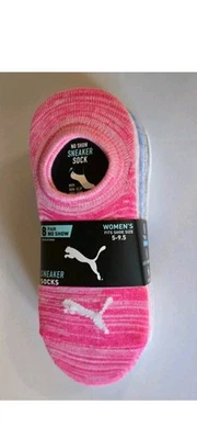 PUMA Mujer 8 Pares No Show Zapatillas Calcetines Forros Zapato Talla 5-9.5 MULTICOLOR Foto 1 de 3
