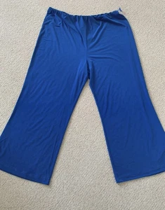 Joanna Hope Marine Blue Wide Leg Palazzo Pants Size 24 Ladies Trousers - Picture 1 of 5