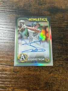 2024 Topps Chrome Tyler Soderstrom Rookie Auto Refractor /499 #RA-TSO RC - Picture 1 of 2