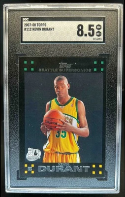 2007-08 Topps Kevin Durant RC Rookie #112 SuperSonics SGC 8.5 - image 1 of 2