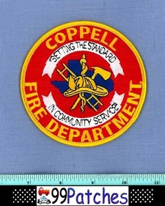 COPPELL TEXAS Fire Rescue Shoulder Patch HELMET LADDER EMS EMT COMMUNITY 7G - Picture 1 of 1
