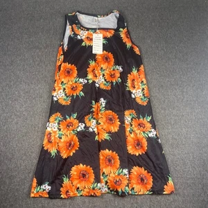Leo Rosi Sunflower Print Sleeveless Casual Dress - XL - Picture 1 of 8