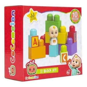 CoComelon Building Block Set w/JJ Figure Colorful Toddler Toy 10 PCS (18 M+) - Picture 1 of 7