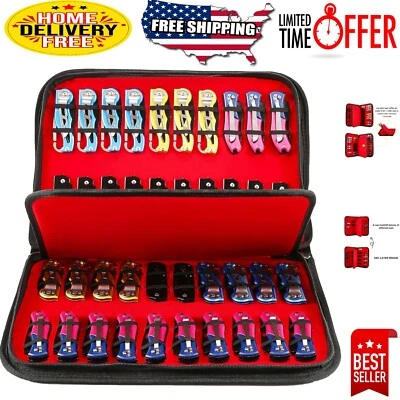 Organizador de almacenamiento de cuchillos multiusos con 40 ranuras - Elegante diseño de cuero PU Foto 1 de 4