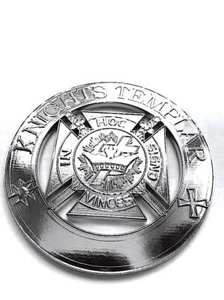 Masonic  Metal Chrome KNIGHTS TEMPLAR Auto Car Emblem - Picture 1 of 1