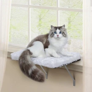 Cama para gato COZIWOW, percha para gato montada en ventana, asiento de estante para gato para alféizar de ventana, blanco - Imagen 1 de 14