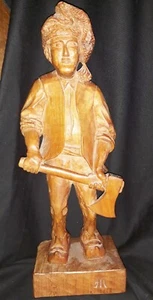 Sculpture en bois effectuée par un MOF Bucheron de 40 cm de haut N° 742/2 - Foto 1 di 13