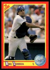 1990 Score #398 Mike Scioscia Los Angeles Dodgers