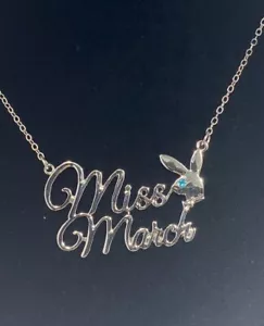 PLAYBOY MISS March w/BIRTH MONTH STONE Necklace jewelry - Picture 1 of 1