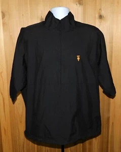 Zero Restriction Black Short Sleeve Pullover Packable Windbreaker Jacket Men's L - Picture 1 of 8