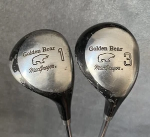 MacGregor Golden Bear Vintage Golf 1-3 Fairway Woods (RH) R-Flex Steel Shaft - Picture 1 of 11