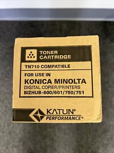 KATUN TN710 FOR KONICA MINOLTA BIZHUB BLACK TONER 600,601,750,751 NEW - Picture 1 of 7