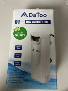 DaToo Aquarium Ultra Quiet Low Water Filter w/3-pack extra filters New Open Box - Picture 1 of 3