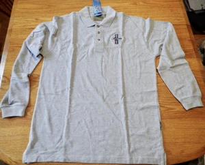 Colorado Timberline Men’s Long Sleeve Gray Polo w/ Ford Mustang Logo Sz M NWT - Picture 1 of 12