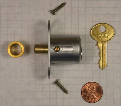 CORBIN #02291-1.125"-US26D SLIDING DOOR LOCK, PIN TUMBLERS, KEYED ALIKE #4T59636 - Image 1 of 4