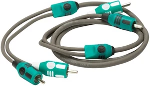 KICKER 47KMI1 2-CHANNEL MARINE SERIES INTERCONNECT RCA AMPLIFIER CABLE 3.3FT - Picture 1 of 2