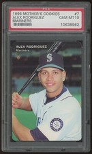 1995 Mother's Cookies Mariners Alex Rodriguez Rookie #7 PSA 10 - RC