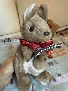 Aus Australia Kangaroo Joey Plush Stuffed Animal Boomerang Souvenir 8inch - Picture 1 of 12
