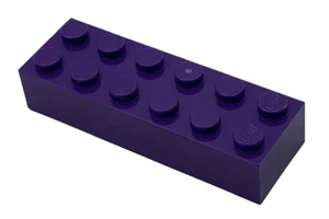 Lego 2456 Ladrillo Púrpura Oscuro 2 x 6 Elemento 4227130 4589615 6147004 - Imagen 1 de 5