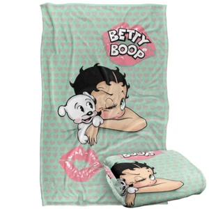 Betty Boop Goodnight Kiss Silky Touch Super Soft Throw Blanket - Picture 1 of 8
