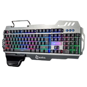 PK900 luminous RGB game keyboard dazzling light metal panel with hand support - Picture 1 of 8