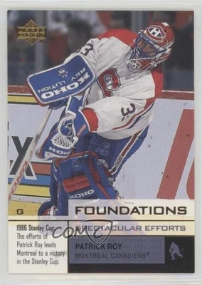 2002-03 Upper Deck Foundations Missing Serial Number Patrick Roy #120 HOF - Image 1 of 2
