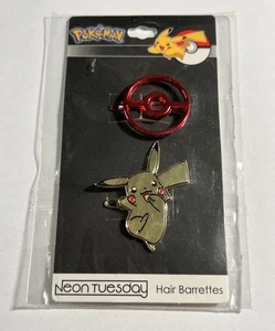 Pokemon Neon Tuesday Hair Barrettes Pikachu - Picture 1 of 3