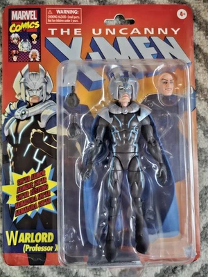 Tarjeta retro Marvel Legends Warlord Professor X Uncanny X-Men, en mano se envía rápido Foto 1 de 4