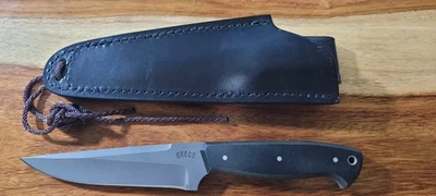 John Greco истребитель нож, очень хорошее состояние товара, оригинал. Кожаные ножны, как новые - Изображение 1 из 4