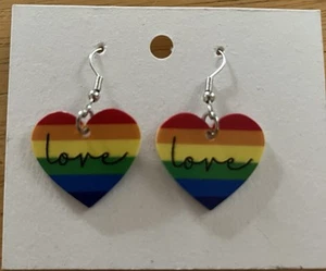 Multicolor Heart Earings - Picture 1 of 4