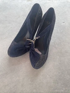 BKE Sole Glittery Blue Pumps Size 10’s - Picture 1 of 5