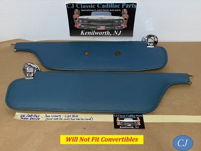 OEM 66 Cadillac Sedán Deville parasol izquierdo y derecho con bisagras - azul claro Foto 1 de 4