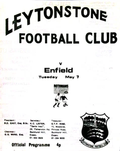 LEYTONSTONE V ENFIELD 7/5/1974 ISTHMIAN LEAGUE VGC - Picture 1 of 2