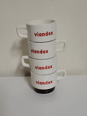 LOT DE 4 TASSES VIANDOX VINTAGE  - Photo 1/4