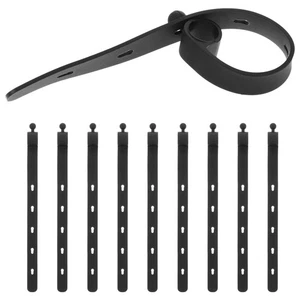 10 Pcs Silikonband Reisen Wiederverwendbares Kabelbindung Kabelbinder Aus - Afbeelding 1 van 12
