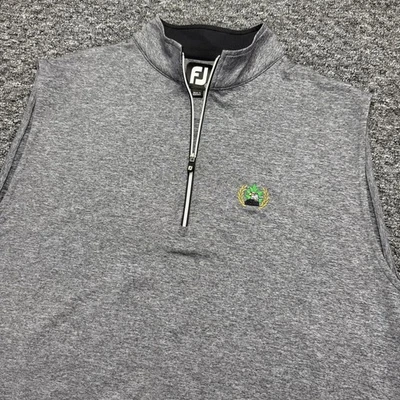 Chaleco FootJoy Para Hombre Pequeño Gris Rendimiento Nylon Elástico 1/4 Cremallera Sin Mangas Águila Foto 1 de 4