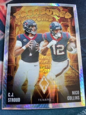 2024 Panini Phoenix - Treasured Tandems C.J. Stroud, Nico Collins #TT-HOU Hyper - Image 1 of 2