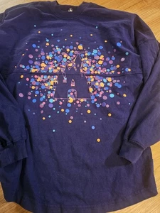 Disney Parks Spirit Jersey Schloss Punkte Glitzer Shirt Damen Größe XS Lila - Bild 1 von 3