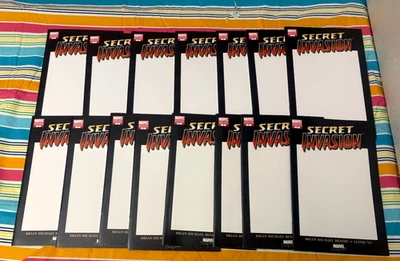 Lot of 5 / Secret Invasion #1 / Variant Blank Sketch Cover Comic VF or better - Image 1 of 2