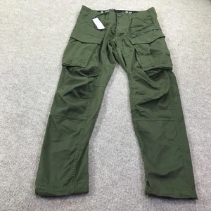 G-Star RAW Pants Mens 32x32 Dark Bronze Green Rovic Zip 3D Regular Tapered Cargo - Picture 1 of 14