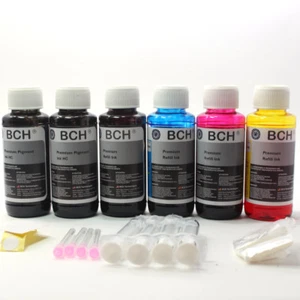Tinta de recarga a granel premium 600 ml 2 pigmentos + 1 foto negra + color para impresora HP - Imagen 1 de 7