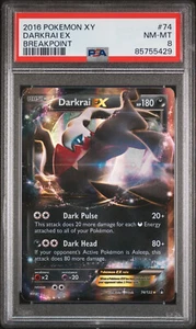 Pokemon TCG: Darkrai EX - Graded PSA 8 NM-MT 2016 Breakpoint #74 Ultra Rare - Picture 1 of 2