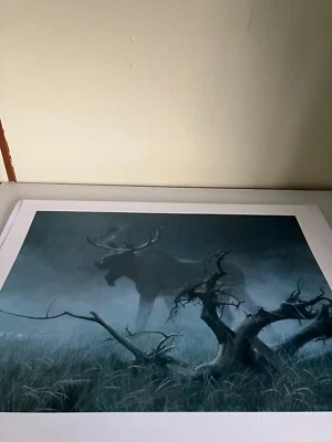 Alce a la luz de la luna - impresión artística LE - Robert Bateman Foto 1 de 4