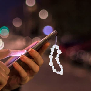 Nadgarstek Łańcuszek na linę Bransoletka Z zawieszką na telefon komórkowy Smycz Koraliki - Zdjęcie 1 z 12