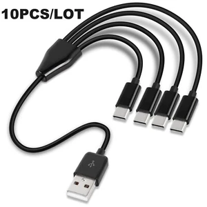 10PCS/LOT 50CM USB Type-C Cable 4 in Charging Cable USB-A to 4 USB C Charging - Picture 1 of 7