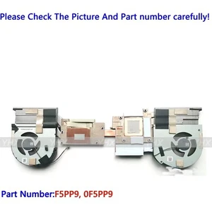 0F5PP9 F5PP9 Nuevo Para Dell Precsion 7760 M7760 CPU Refrigeración VENTILADOR Disipador de Calor - Imagen 1 de 3