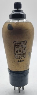 Valvola Tubo Elettronico Philips Miniwatt WE 25 Vintage Perfettamente Funzionant - Imagen 1 de 3