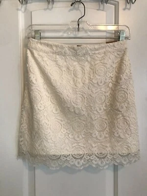 NUEVO Hollister Co Junior Mujer’s Mini Falda Corta de Encaje Blanco Talla 1 Foto 1 de 4