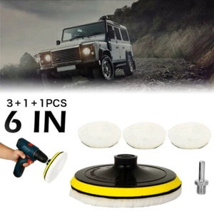 5Pcs Buffing Pads Sanding Polishing Wool Wheel Mop Kit For Car Polisher Drill - Picture 1 of 13