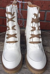 Botas con cordones B#159 Universal Thread para mujer blanco roto Glenda talla 10 - Imagen 1 de 5